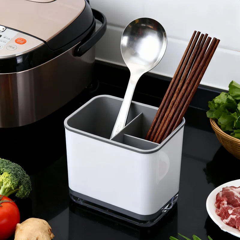 Household Chopstick and Tableware Storage Box. Bottom with Drain Tray. Multi Functional Storage Cage. Kitchen Supplies Storage