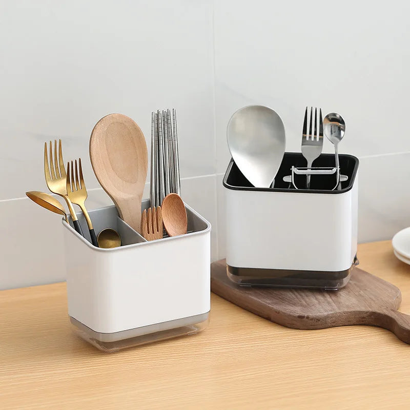 Household Chopstick and Tableware Storage Box. Bottom with Drain Tray. Multi Functional Storage Cage. Kitchen Supplies Storage