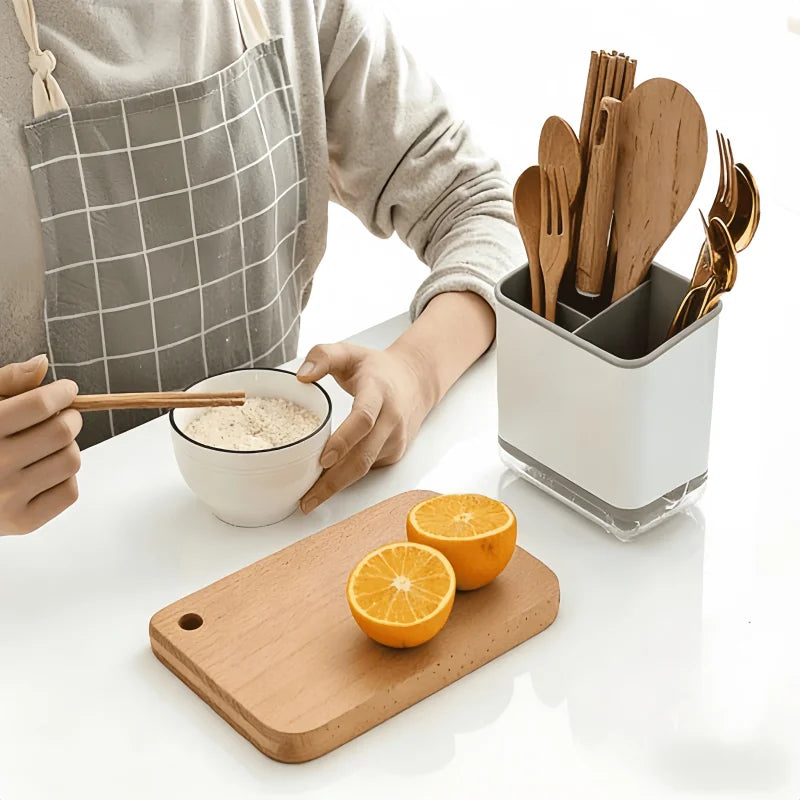 Household Chopstick and Tableware Storage Box. Bottom with Drain Tray. Multi Functional Storage Cage. Kitchen Supplies Storage