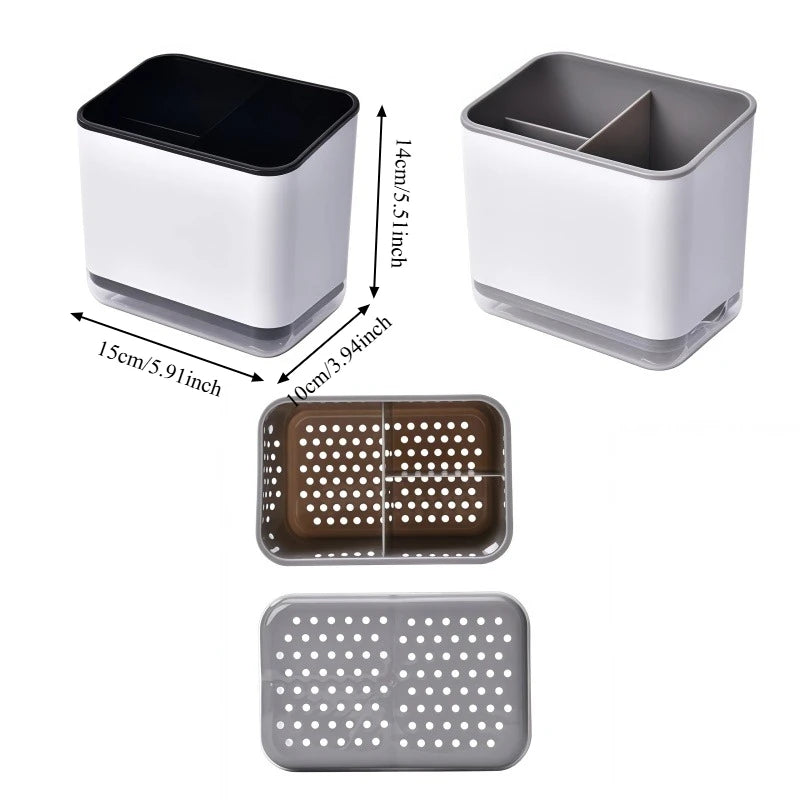 Household Chopstick and Tableware Storage Box. Bottom with Drain Tray. Multi Functional Storage Cage. Kitchen Supplies Storage