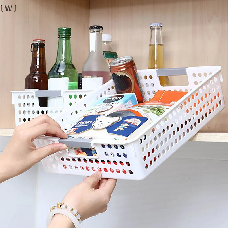 〔W〕Household Hollow Out Storage Basket For Miscellaneous Toys And Cosmetics Desktop Minimalist Plastic Storage Basket〔Winter1〕