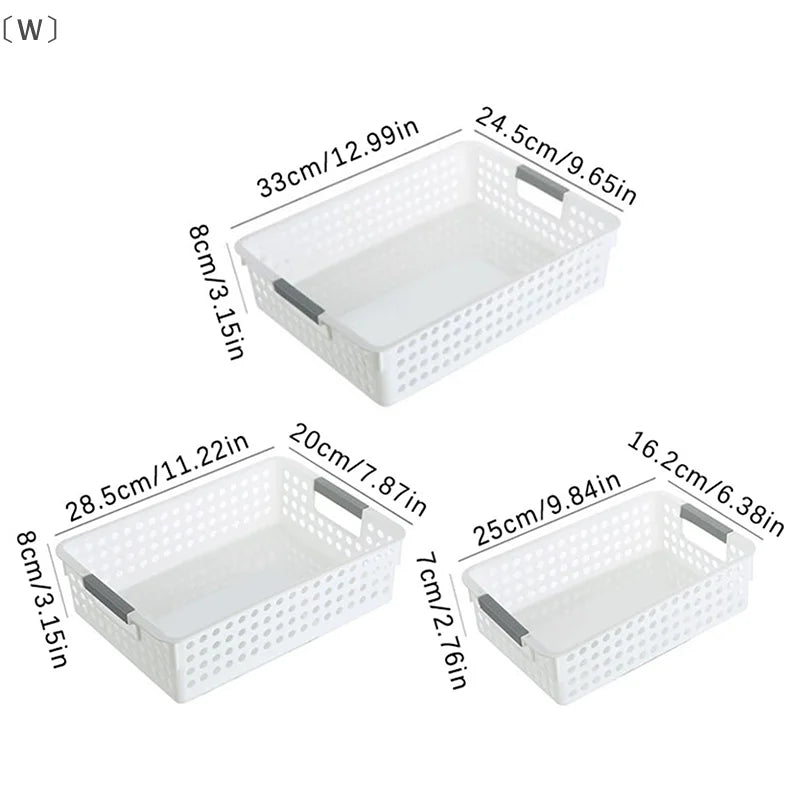〔W〕Household Hollow Out Storage Basket For Miscellaneous Toys And Cosmetics Desktop Minimalist Plastic Storage Basket〔Winter1〕