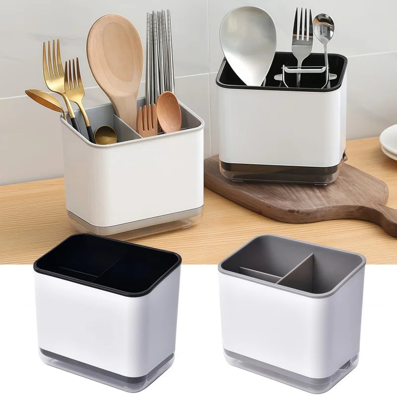 Household Chopstick and Tableware Storage Box. Bottom with Drain Tray. Multi Functional Storage Cage. Kitchen Supplies Storage