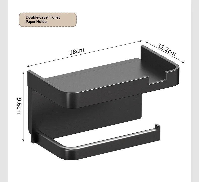 Toilet Paper Holder Plastic Storage Rack Kitchen Towel Placement of Seasoning Bottles Bathroom Wall Roll of Paper Phone Storage