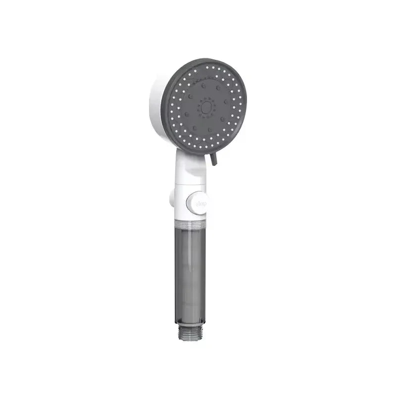 High Pressure Handheld Shower Head with 8 Modes Adjustable Water Filter One Key Stop Water Saving Bathroom Accessory