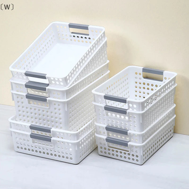 〔W〕Household Hollow Out Storage Basket For Miscellaneous Toys And Cosmetics Desktop Minimalist Plastic Storage Basket〔Winter1〕