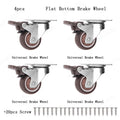 1-2 inch Casters Set of 4 Rubber Small Caster Wheels for Heavy Duty Furniture Cabinets Mini Castors No Noise Smooth Swivel Wheel