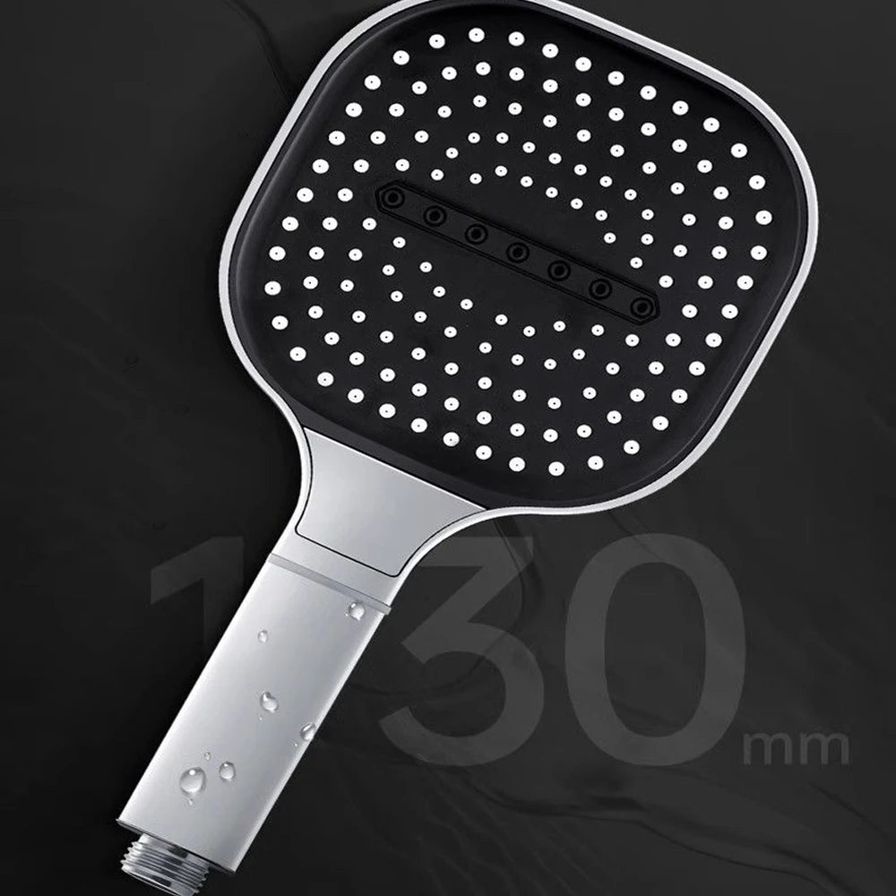 New 13cm Large Panel Shower Head Adjustable 3 Modes High Pressure Massage Shower Head Filter Element Bathroom Accessories